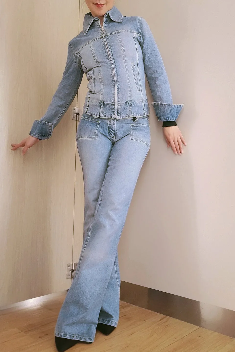 MISS PINKI Amina Denim Set: Jacket   Jeans