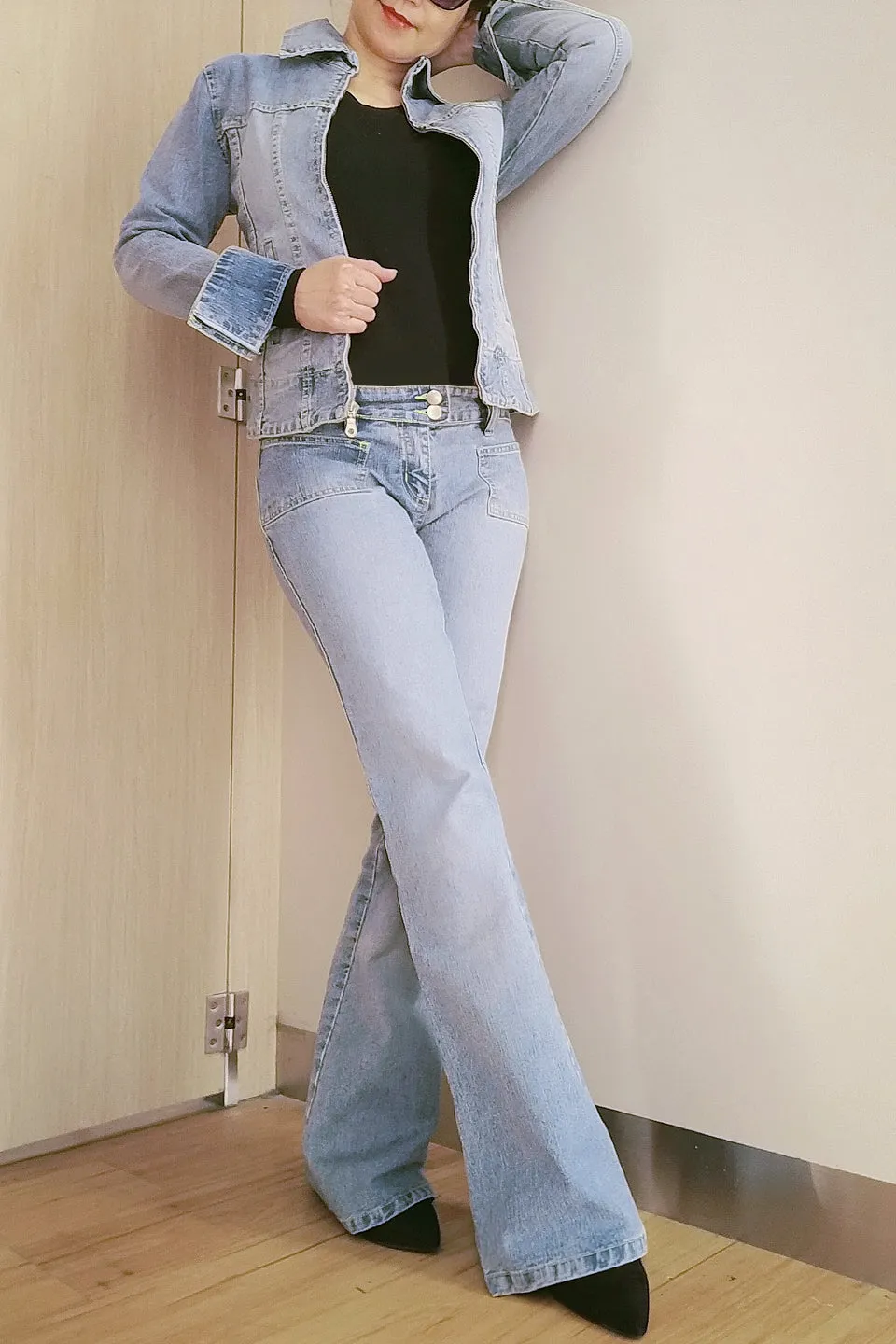 MISS PINKI Amina Denim Set: Jacket   Jeans