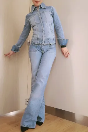 MISS PINKI Amina Denim Set: Jacket   Jeans
