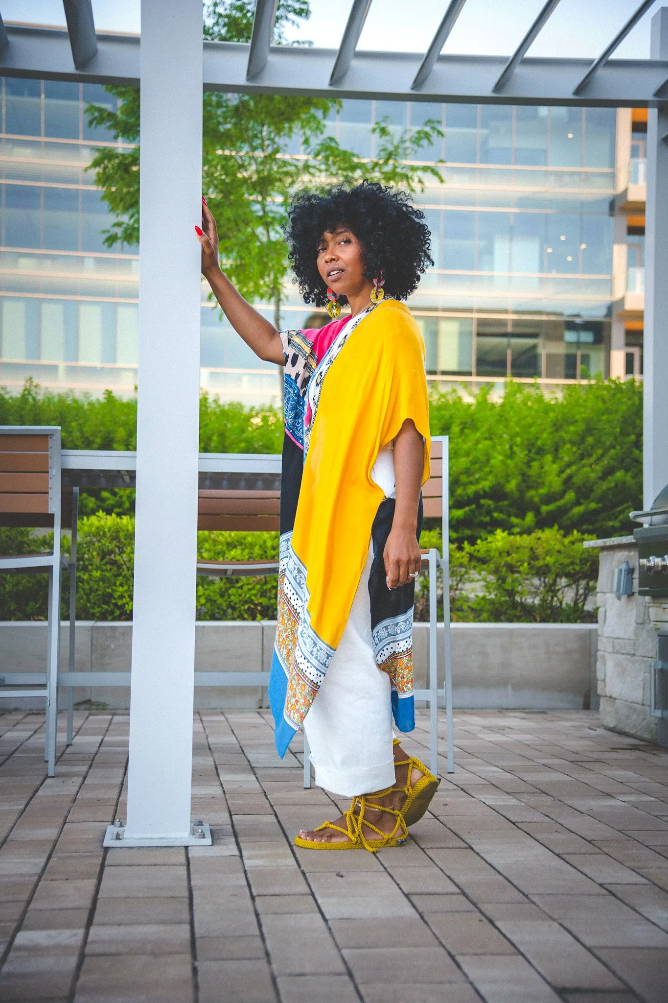 MIXED PRINT KIMONO - ONE SIZE