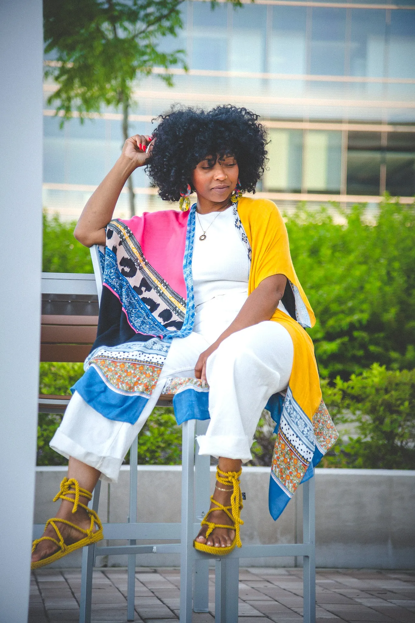 MIXED PRINT KIMONO - ONE SIZE