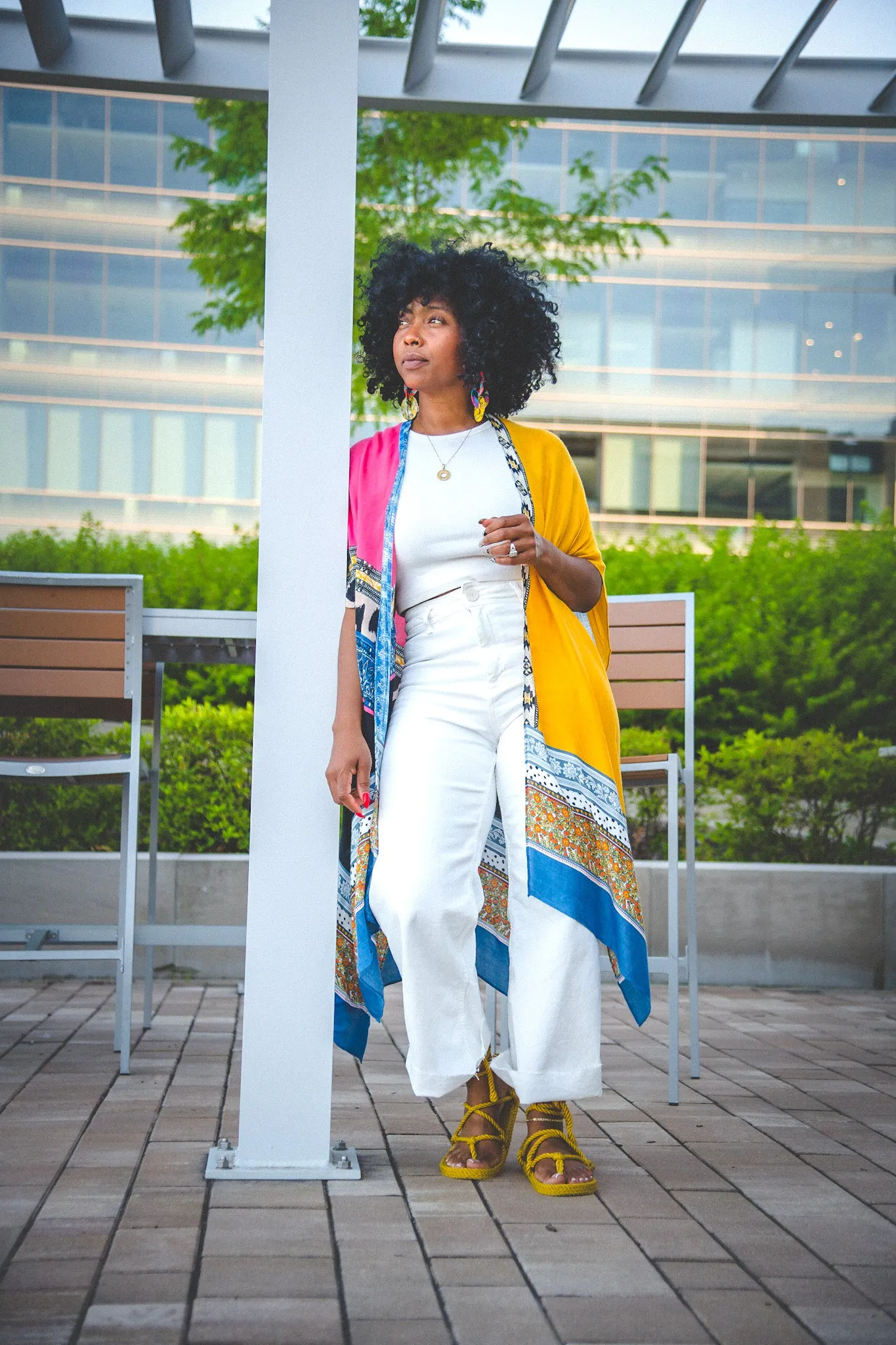 MIXED PRINT KIMONO - ONE SIZE