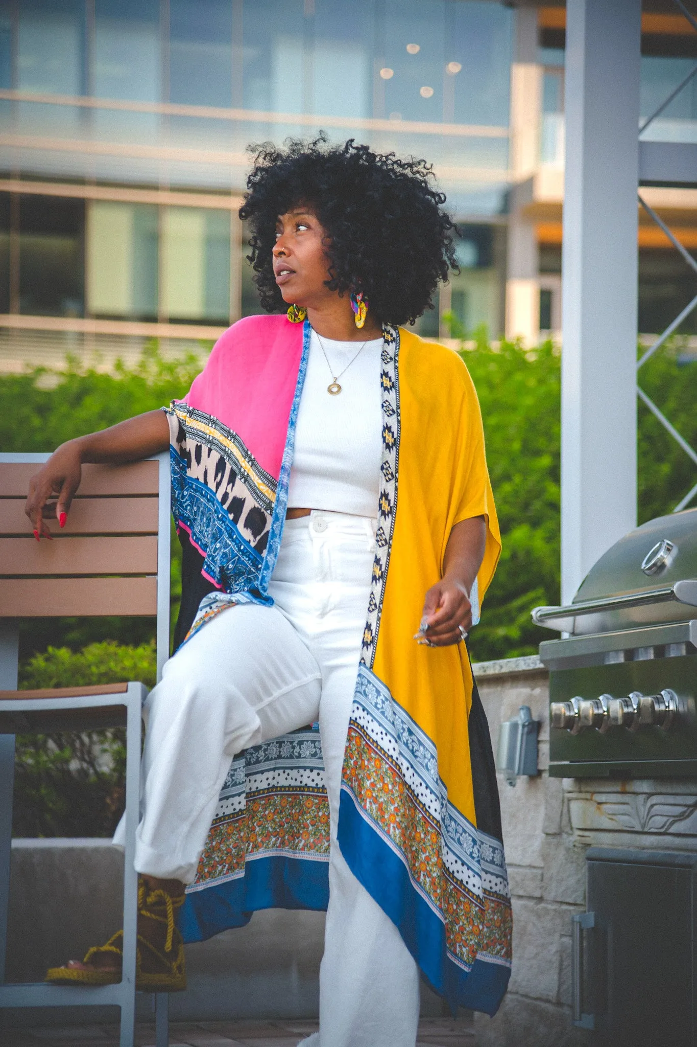 MIXED PRINT KIMONO - ONE SIZE