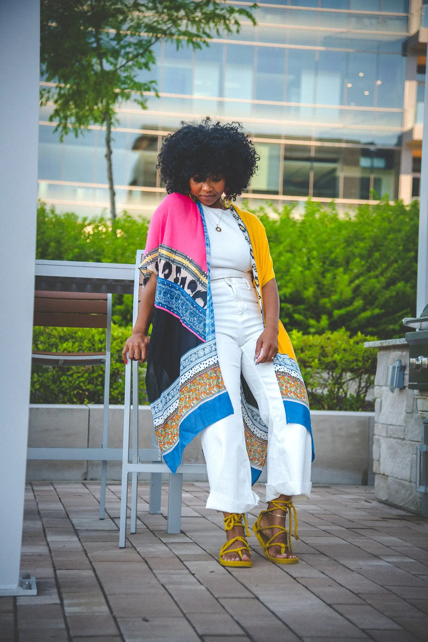 MIXED PRINT KIMONO - ONE SIZE