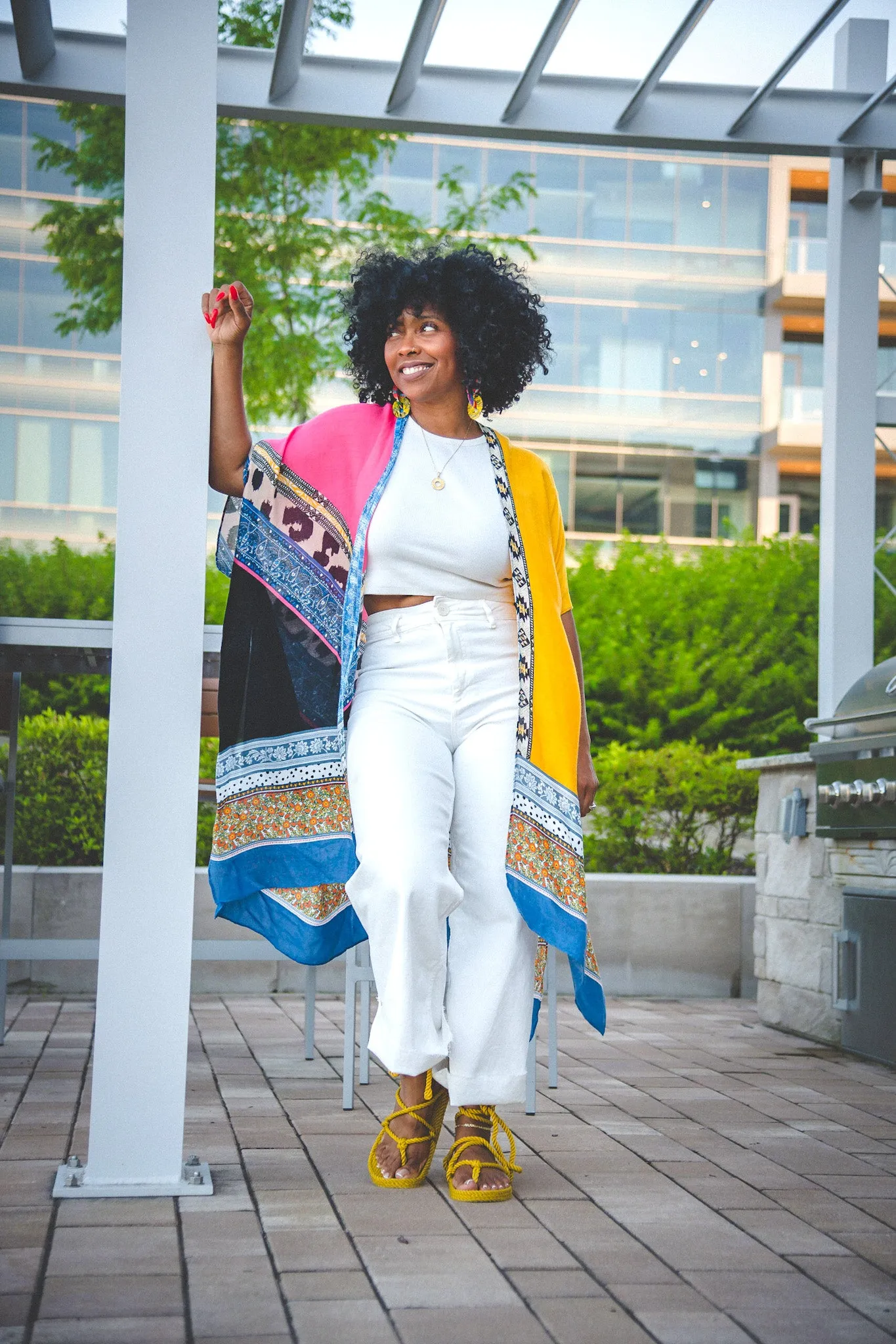 MIXED PRINT KIMONO - ONE SIZE