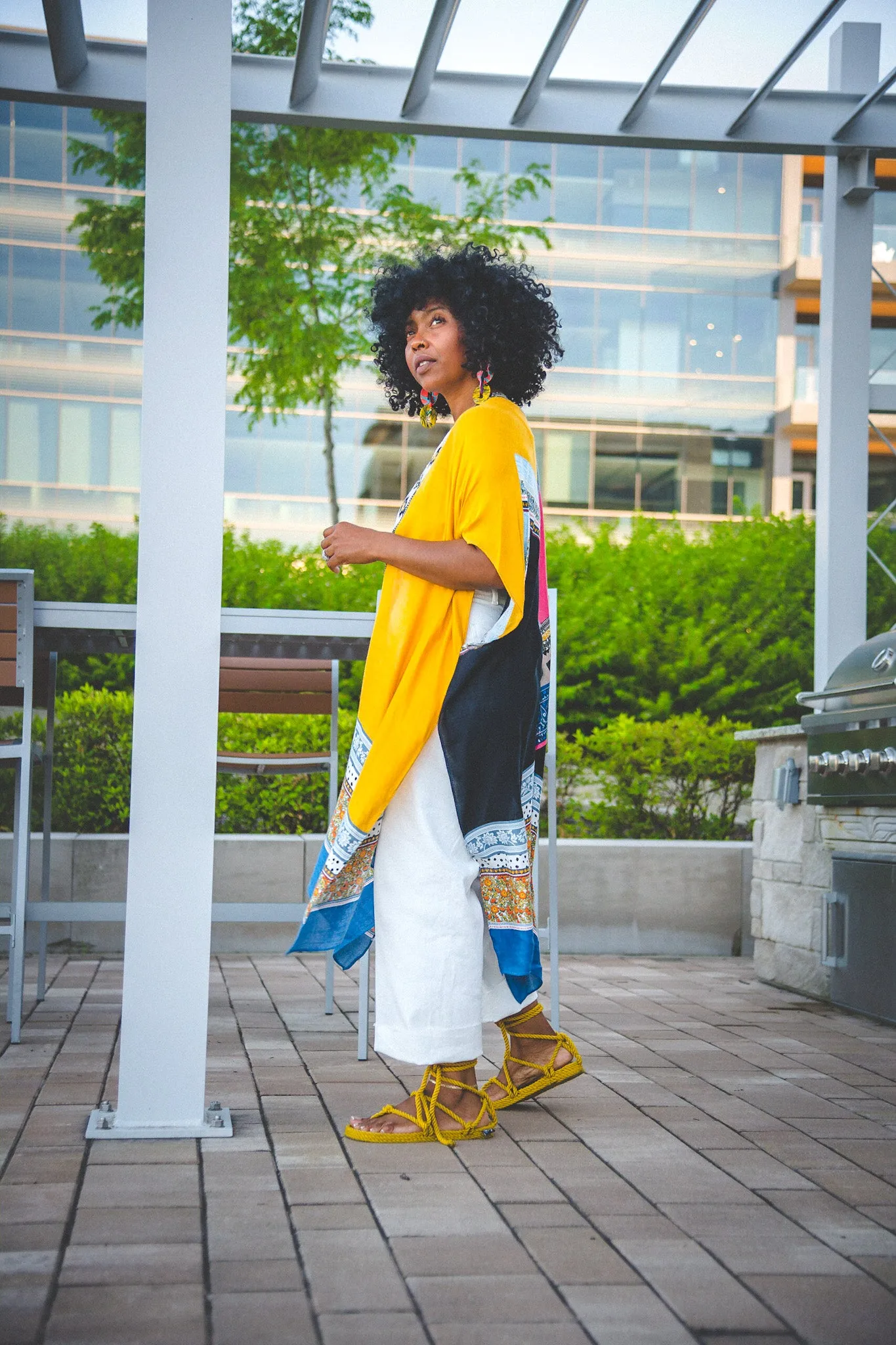 MIXED PRINT KIMONO - ONE SIZE