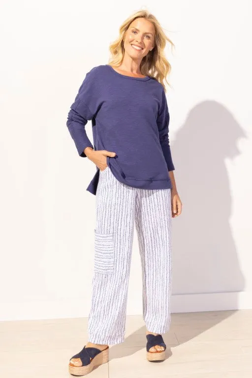 Modal Span Terry Sand   Sea Pullover