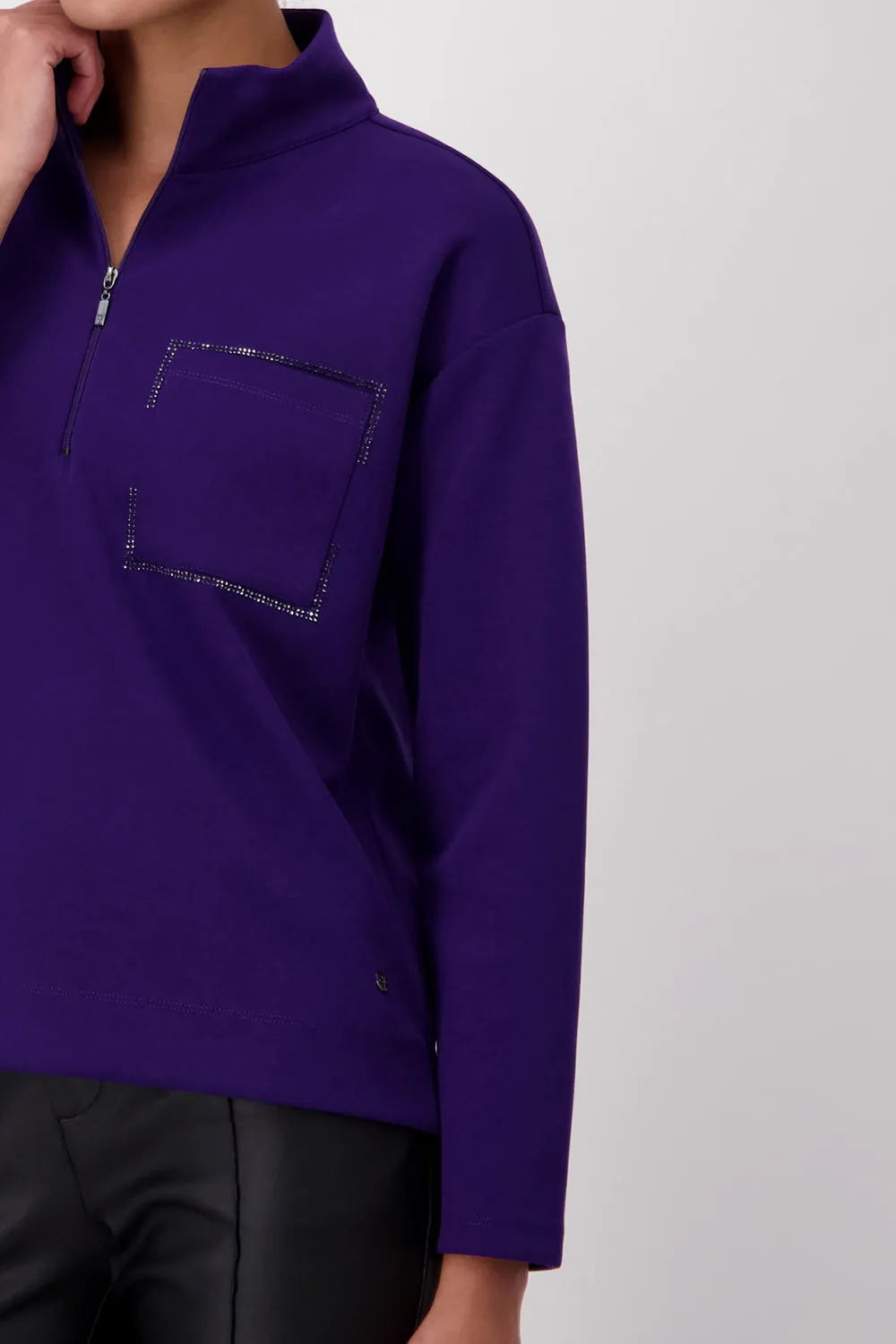 Monari Basic Sweatshirt with Bag Print M807004
