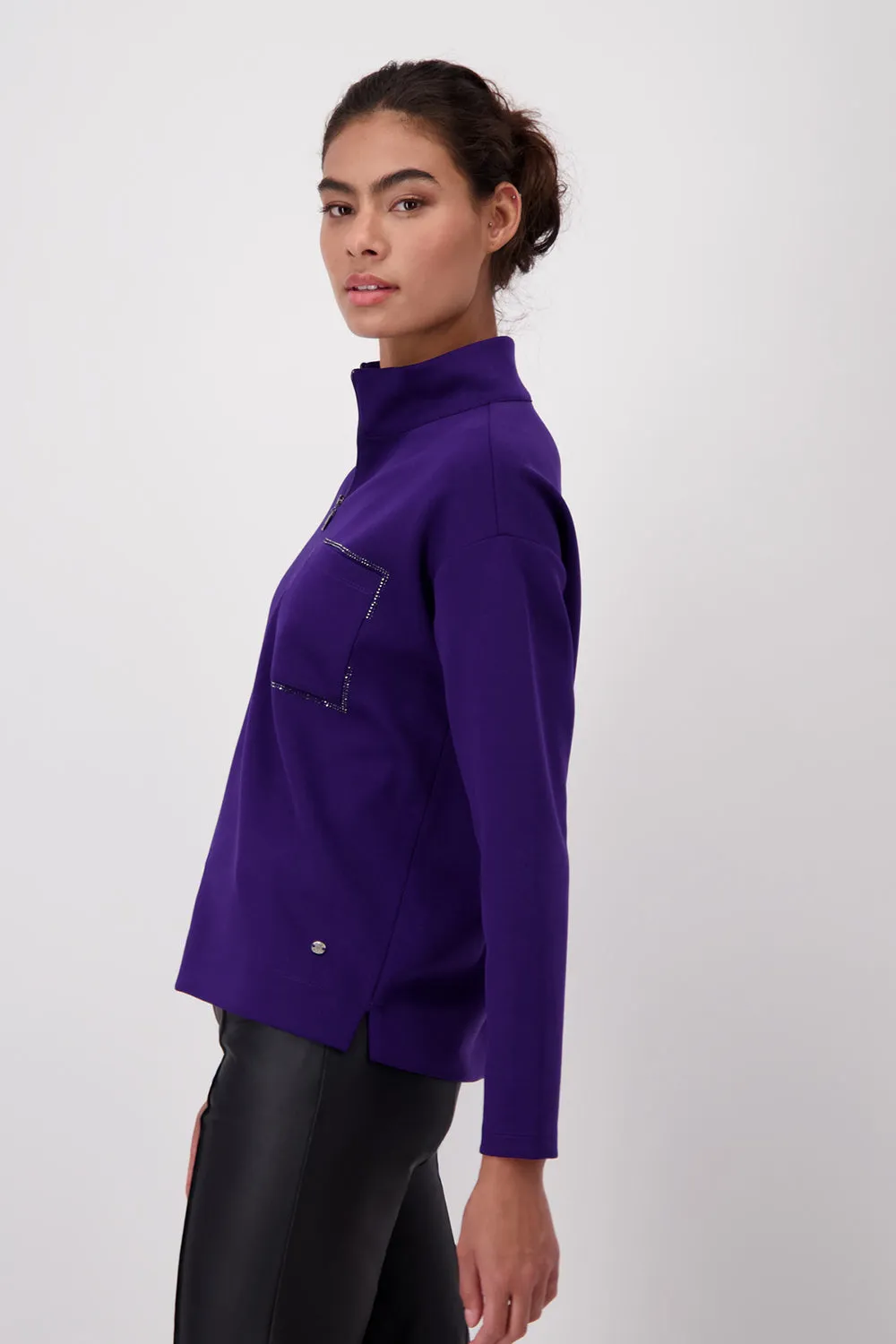 Monari Basic Sweatshirt with Bag Print M807004