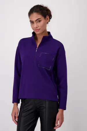Monari Basic Sweatshirt with Bag Print M807004