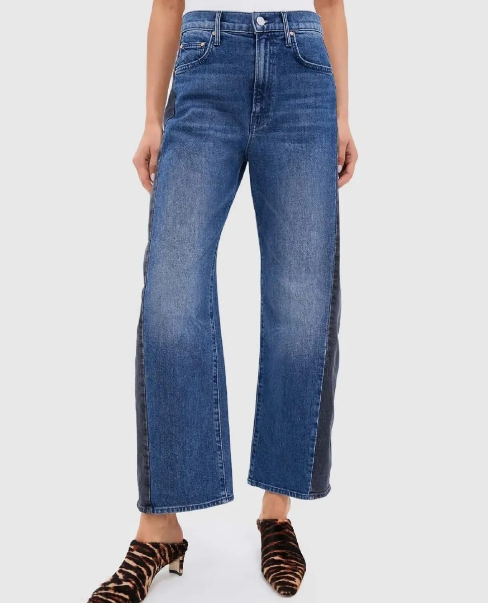 Mother Half Pipe Flood Jean Black and Blue