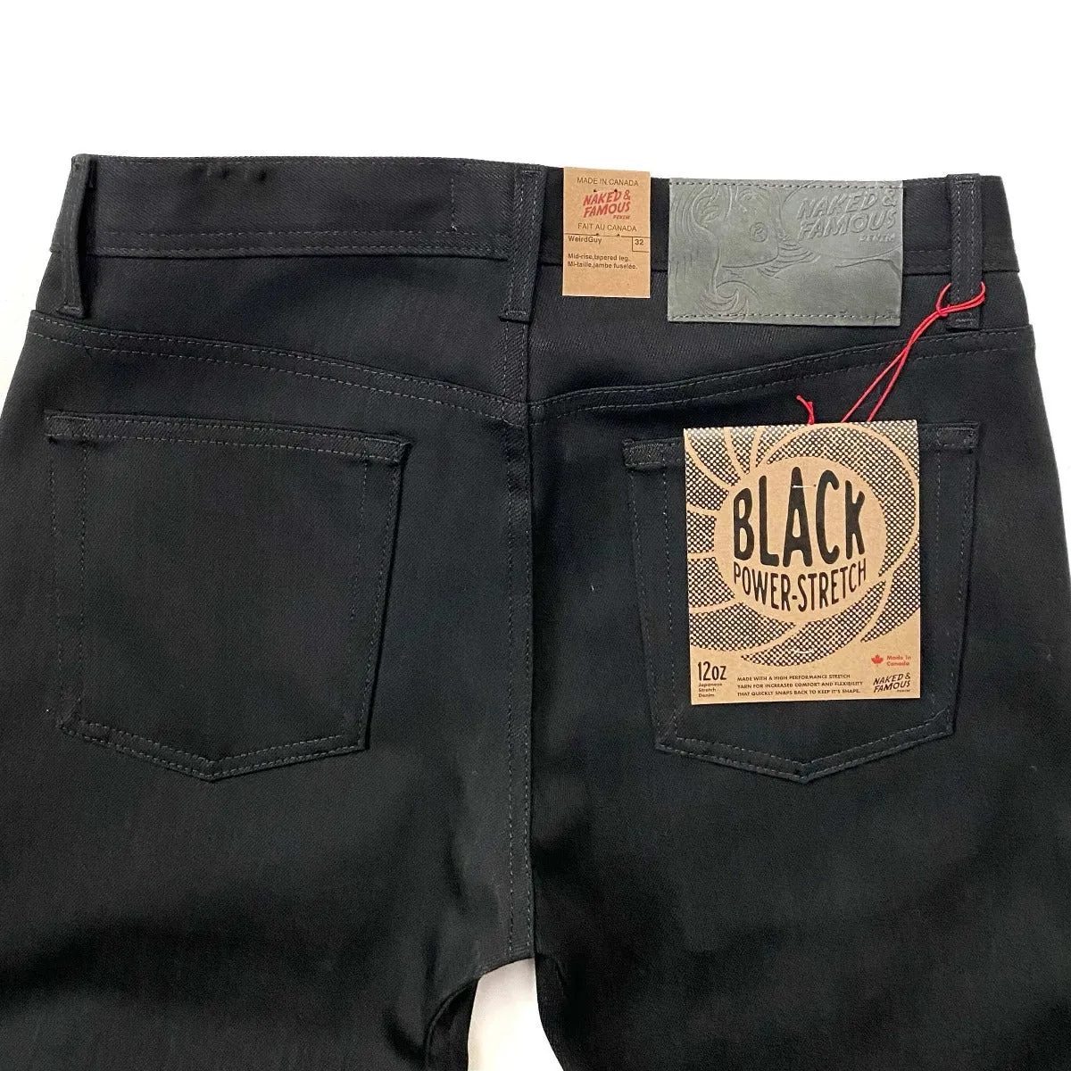 Naked & Famous Denim Black Power Stretch - Weird Guy Jeans