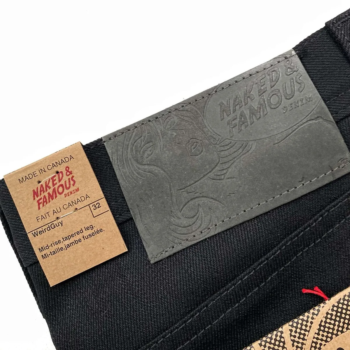 Naked & Famous Denim Black Power Stretch - Weird Guy Jeans