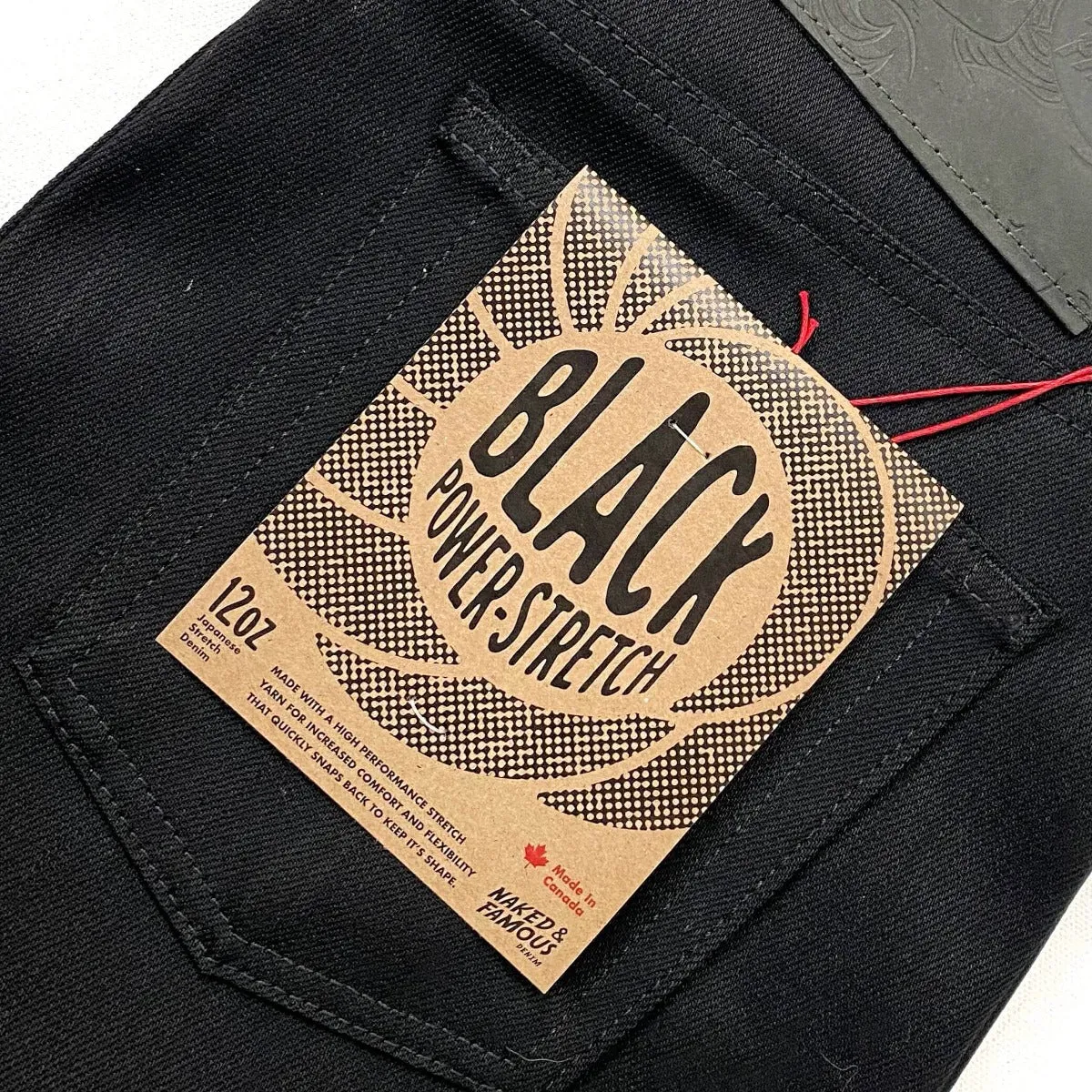 Naked & Famous Denim Black Power Stretch - Weird Guy Jeans