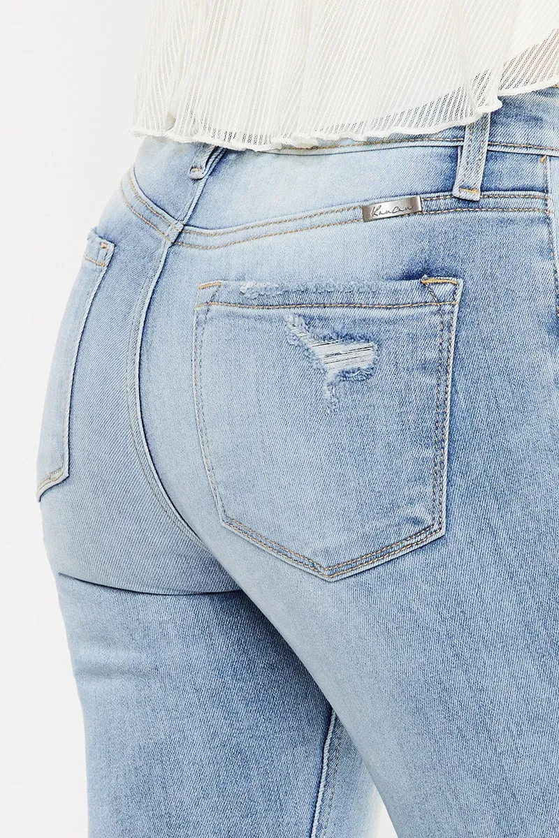 Natasha High Rise Patched Super Skinny Jeans