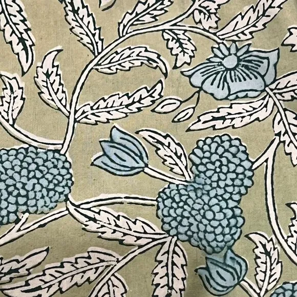 Natural Habitat Floral Block Print Robe, NWT, Green Blue, OS