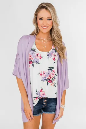 Need For You Short Sleeve Kimono- Light Purple