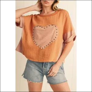 Needful Things: Desert Gold Stud Heart Top –  Fabulous! ?💀