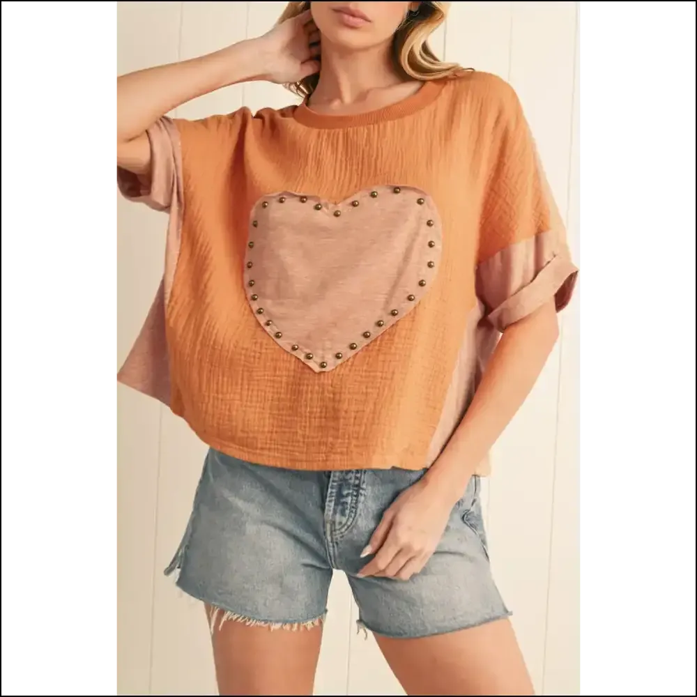Needful Things: Desert Gold Stud Heart Top –  Fabulous! ?💀