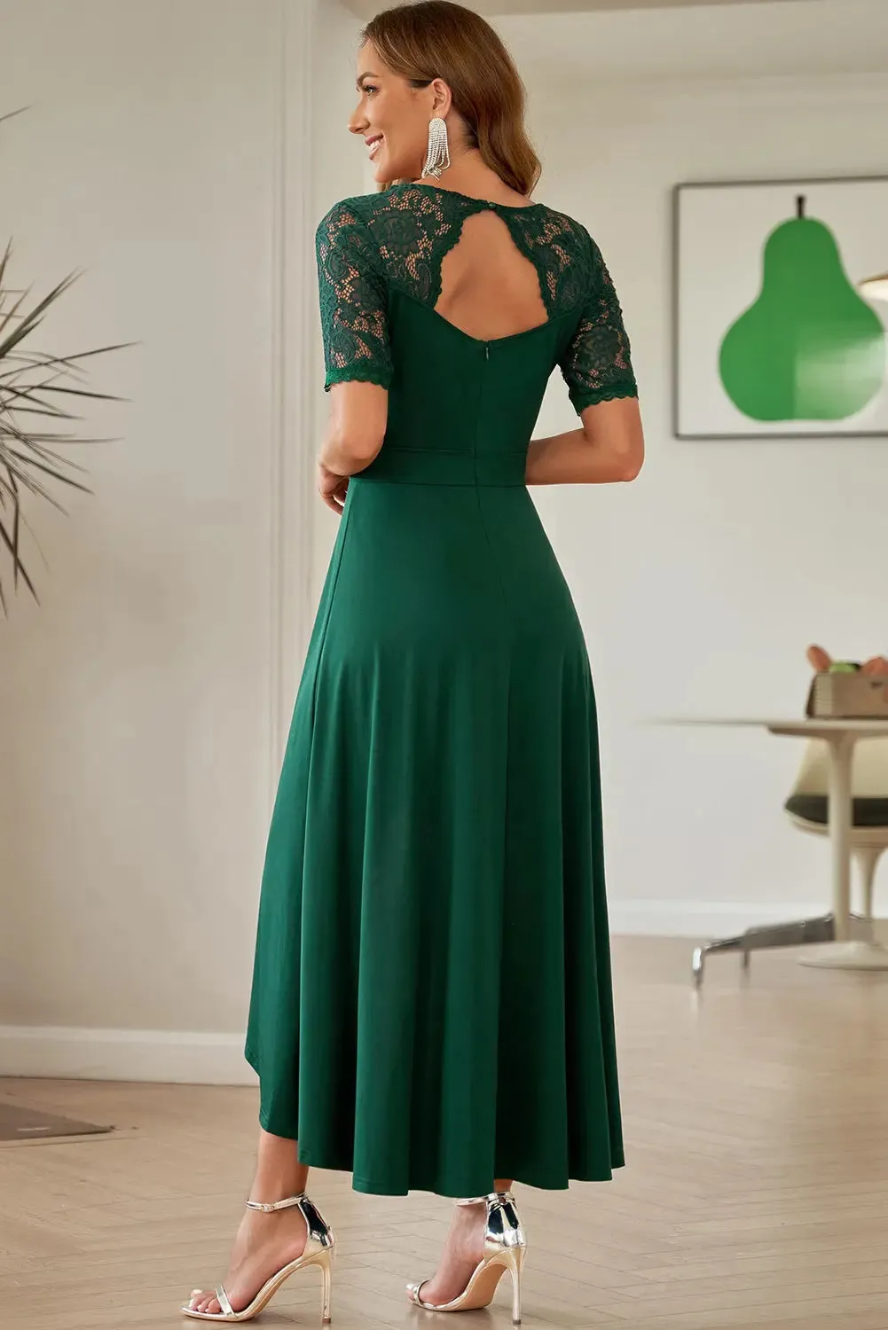 'Nereida' Short Sleeve Lace Dress