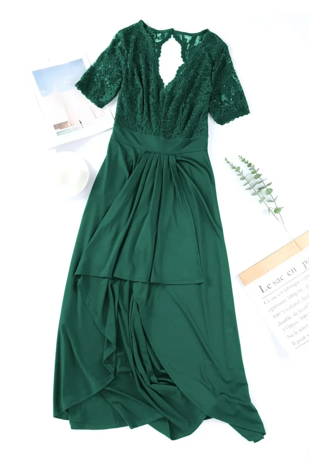 'Nereida' Short Sleeve Lace Dress
