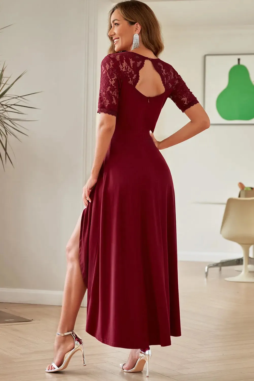 'Nereida' Short Sleeve Lace Dress