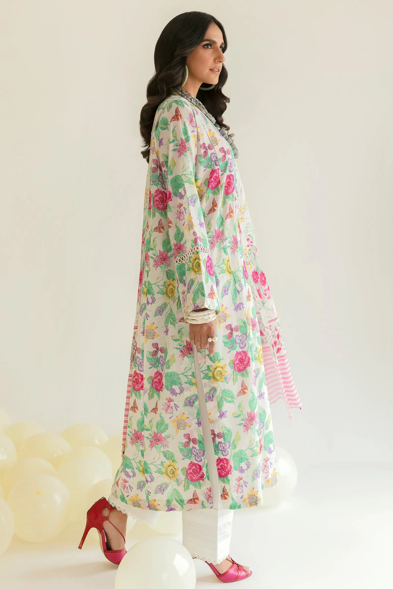 NIHAN (ZRW-20918) | Zaha RTW Poplin Collection 2023 | Stitched Lawn Cambric Cotton Suits