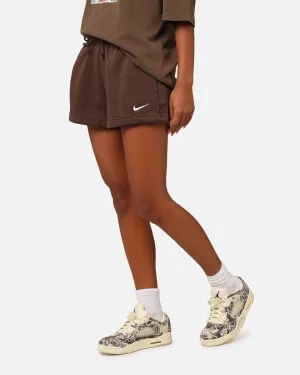 Nike Women's Sportswear Phoenix Fleece High Rise Shorts Baroque Brown/Sail