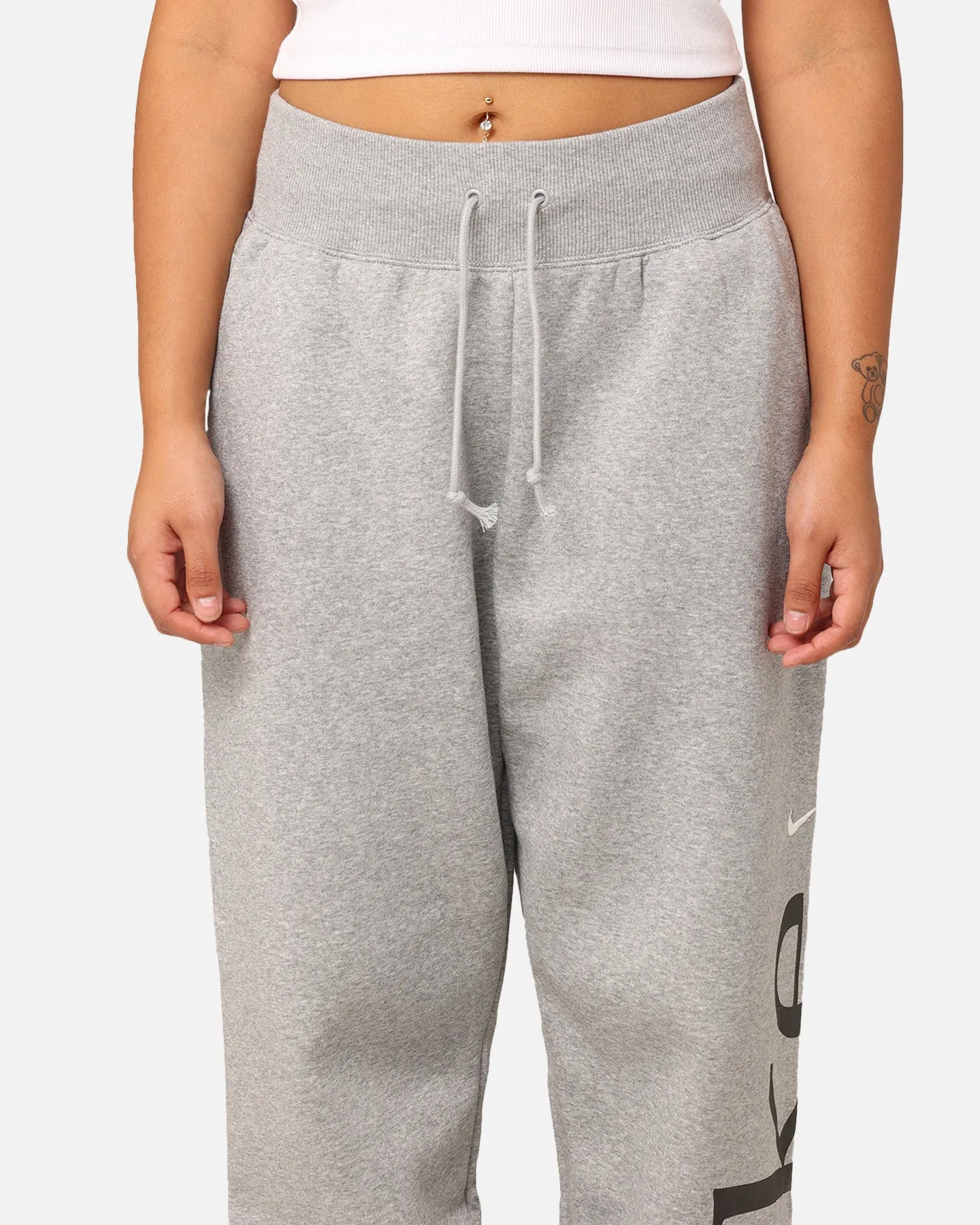 Nike Women's Sportswear Phoenix Fleece Oversized Logo Sweatpants Dark Grey Heather