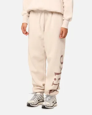 Nike Women's Sportswear Phoenix Fleece Oversized Logo Sweatpants Light Orewood Brown