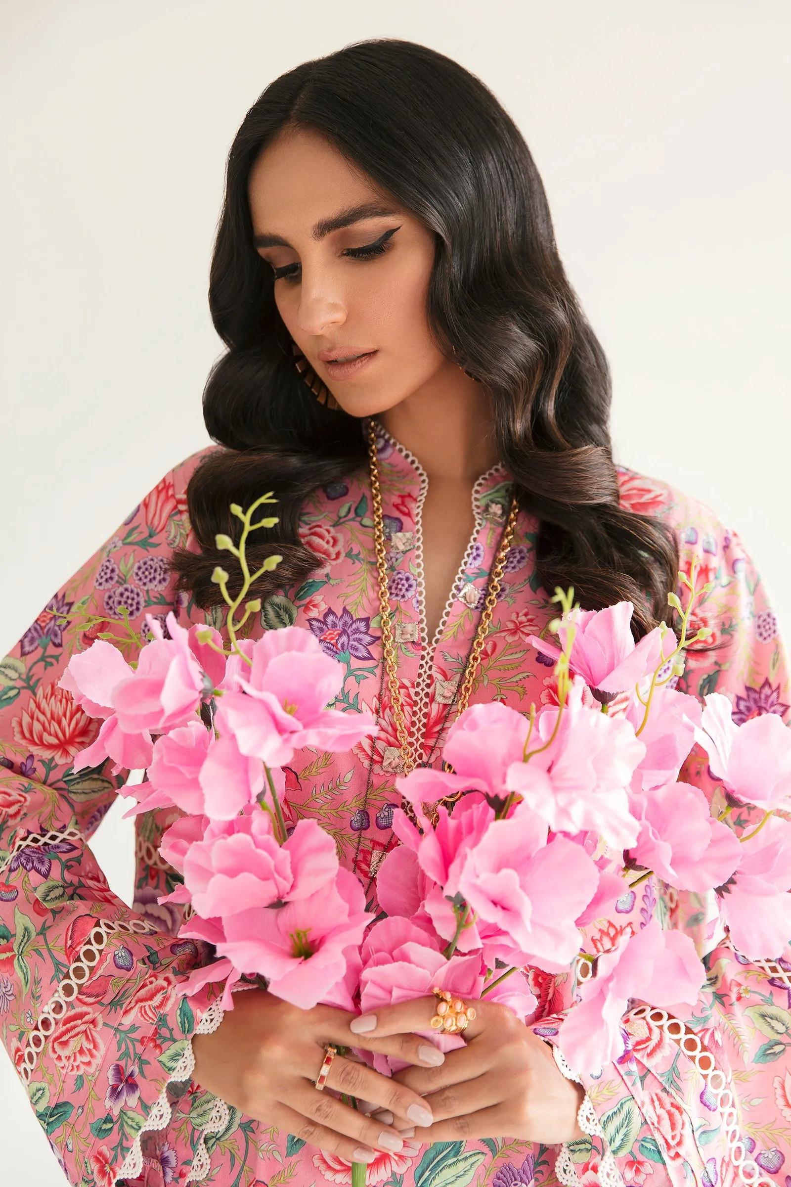 NIMA (ZRW-20942) | Zaha RTW Poplin Collection 2023 | Stitched Lawn Cambric Cotton Suits
