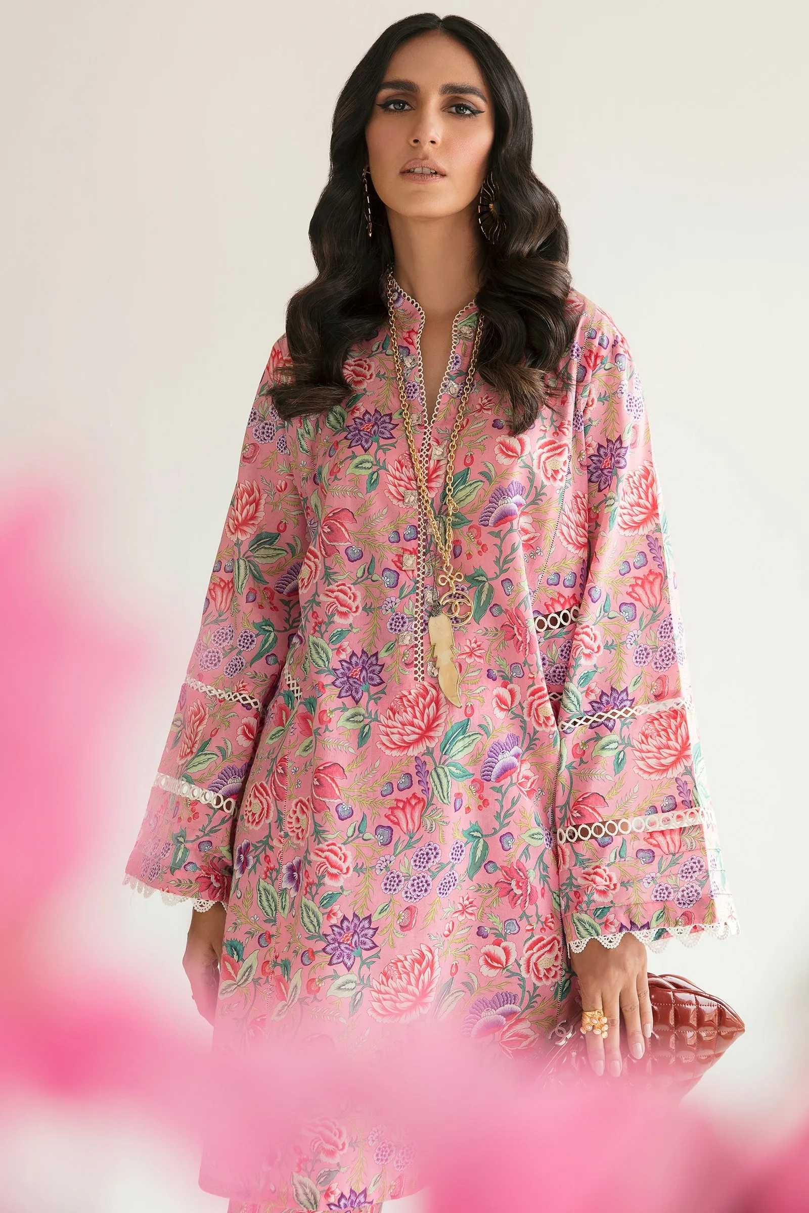 NIMA (ZRW-20942) | Zaha RTW Poplin Collection 2023 | Stitched Lawn Cambric Cotton Suits