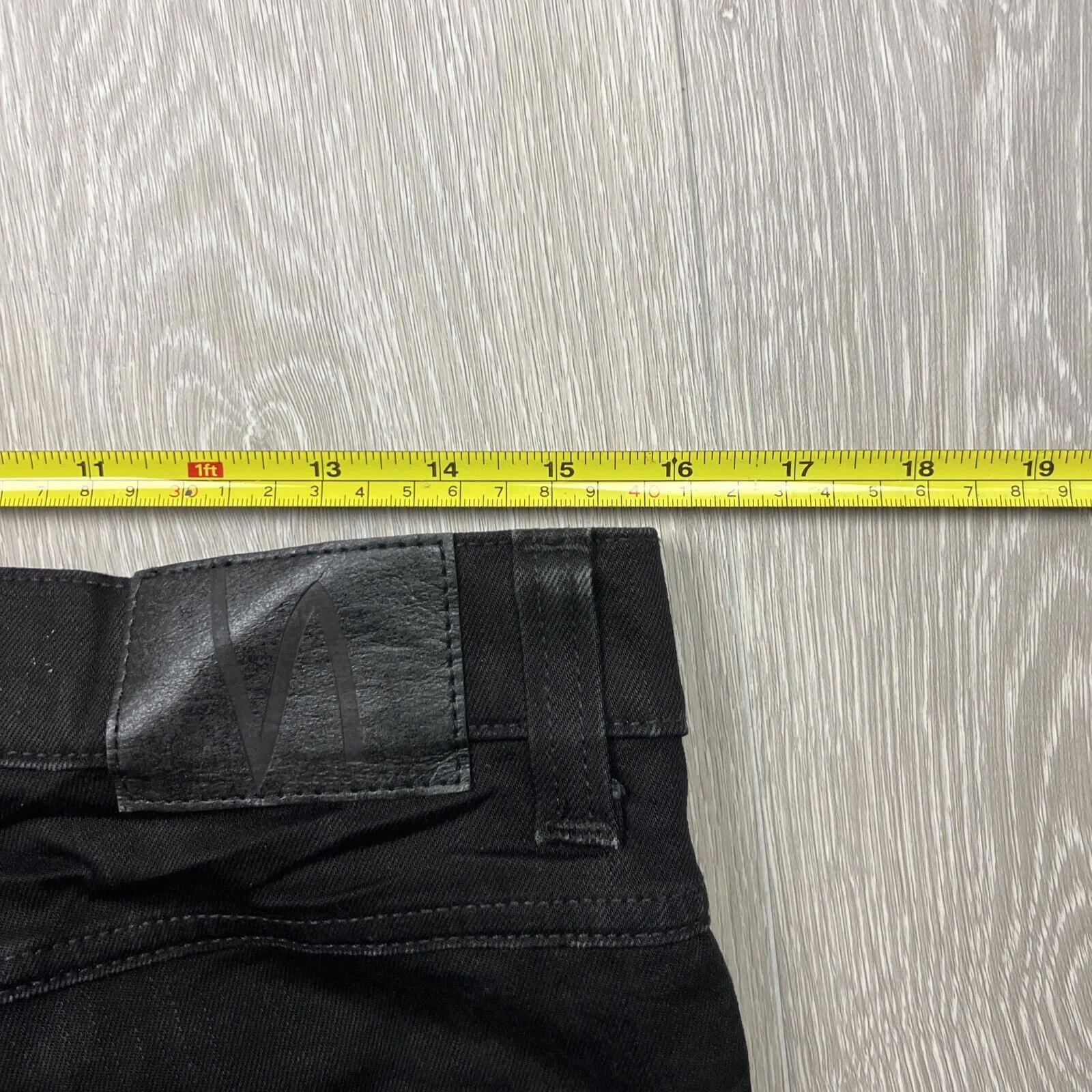 Nudie Jeans Co. Black Denim Skinny Jeans Lean Dean Size 32 X 32