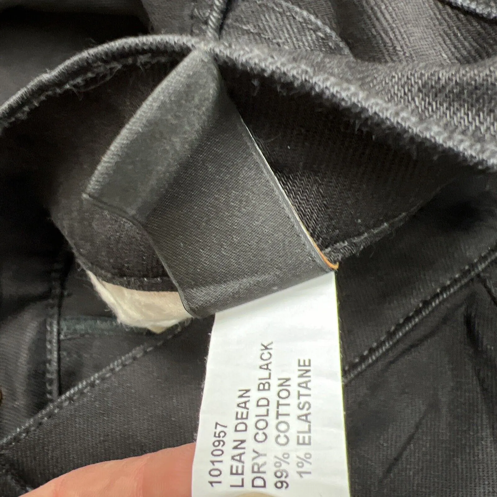 Nudie Jeans Co. Black Denim Skinny Jeans Lean Dean Size 32 X 32