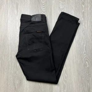Nudie Jeans Co. Black Denim Skinny Jeans Lean Dean Size 32 X 32