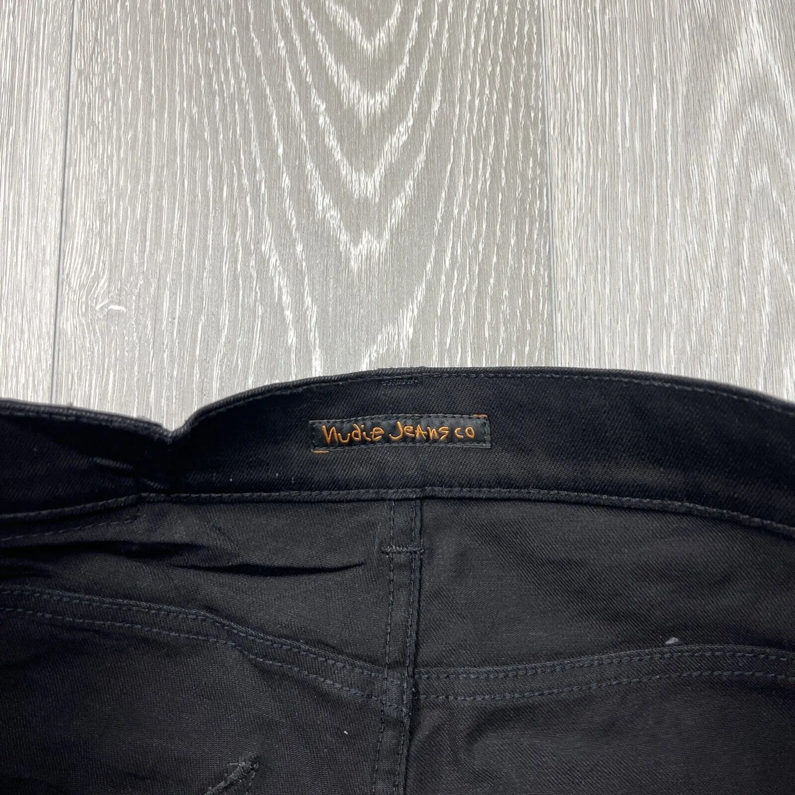 Nudie Jeans Co. Black Denim Skinny Jeans Lean Dean Size 32 X 32