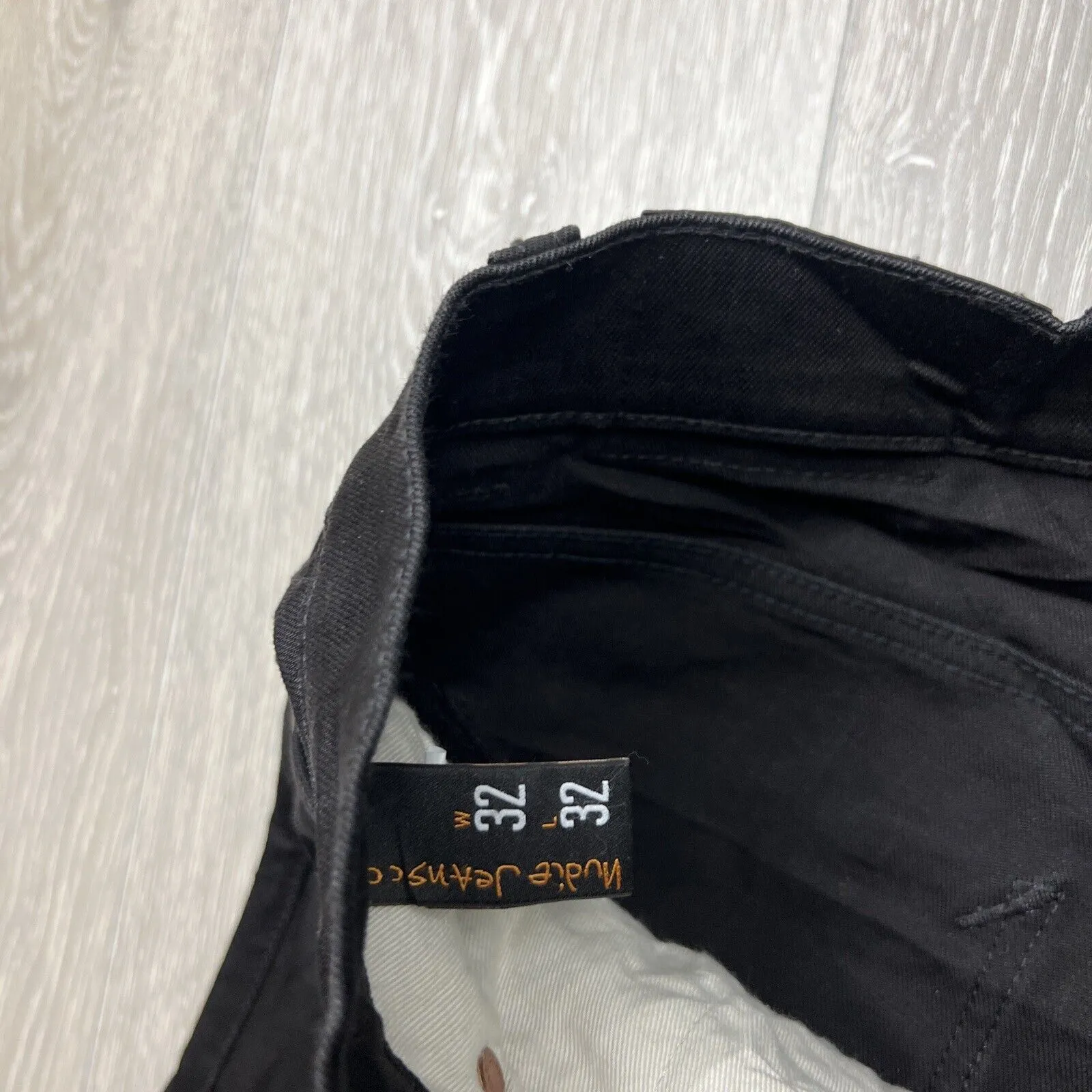 Nudie Jeans Co. Black Denim Skinny Jeans Lean Dean Size 32 X 32