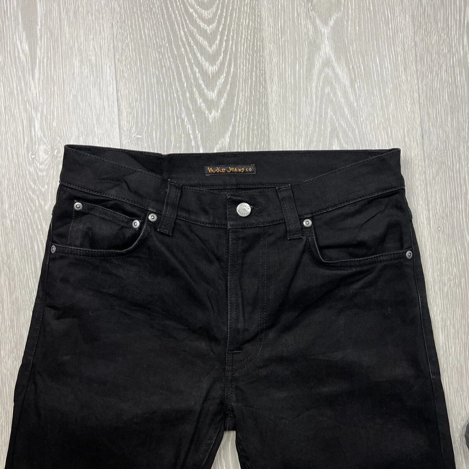 Nudie Jeans Co. Black Denim Skinny Jeans Lean Dean Size 32 X 32