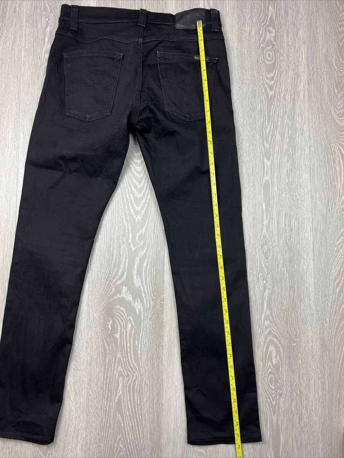 Nudie Jeans Co. Black Denim Skinny Jeans Lean Dean Size 32 X 32