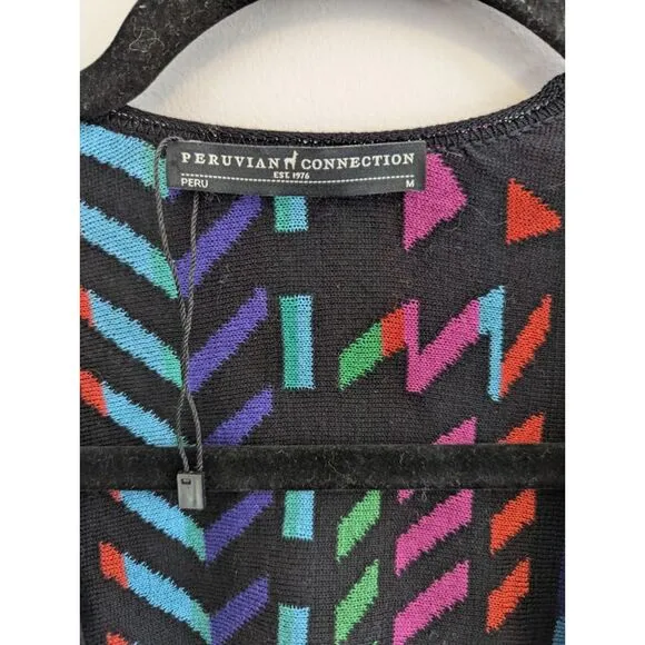 NWOT Peruvian Connection Short Sleeve Aztec Kimono size Medium