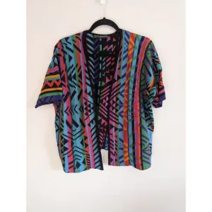 NWOT Peruvian Connection Short Sleeve Aztec Kimono size Medium