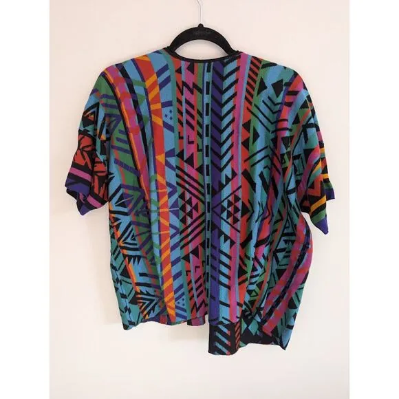 NWOT Peruvian Connection Short Sleeve Aztec Kimono size Medium