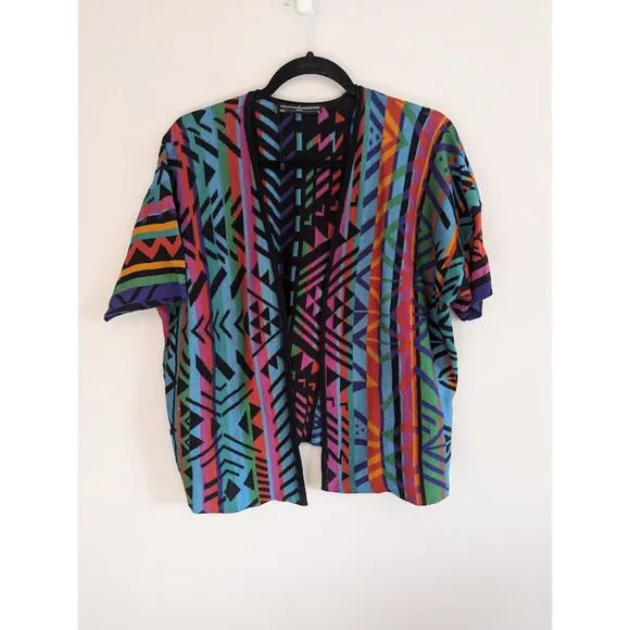 NWOT Peruvian Connection Short Sleeve Aztec Kimono size Medium