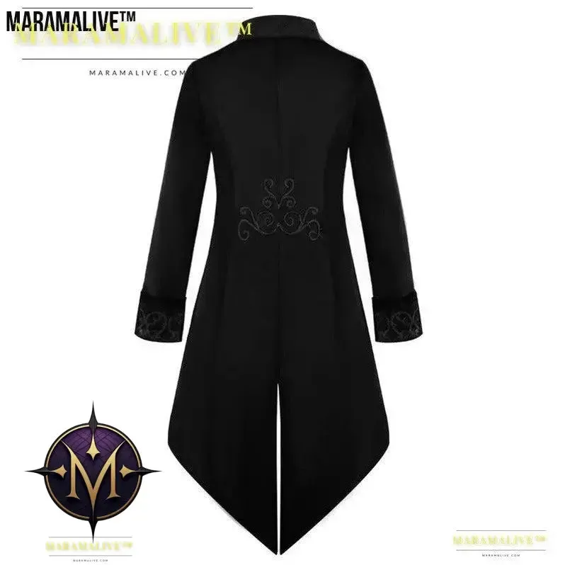 Old fashioned Tuxedo Tails Coat - Victorian Swallowtail Punk Jacket