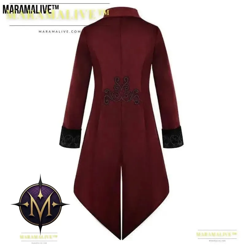 Old fashioned Tuxedo Tails Coat - Victorian Swallowtail Punk Jacket