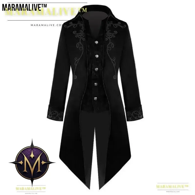 Old fashioned Tuxedo Tails Coat - Victorian Swallowtail Punk Jacket