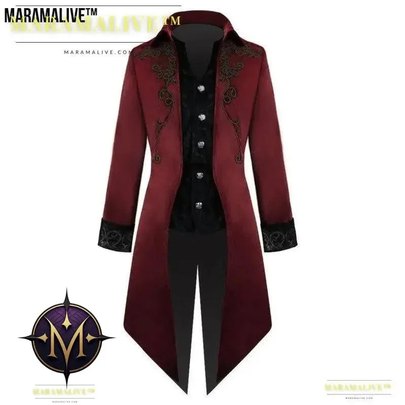 Old fashioned Tuxedo Tails Coat - Victorian Swallowtail Punk Jacket