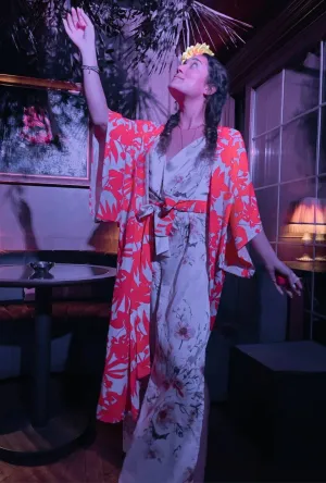 Orange Leaf Kimono