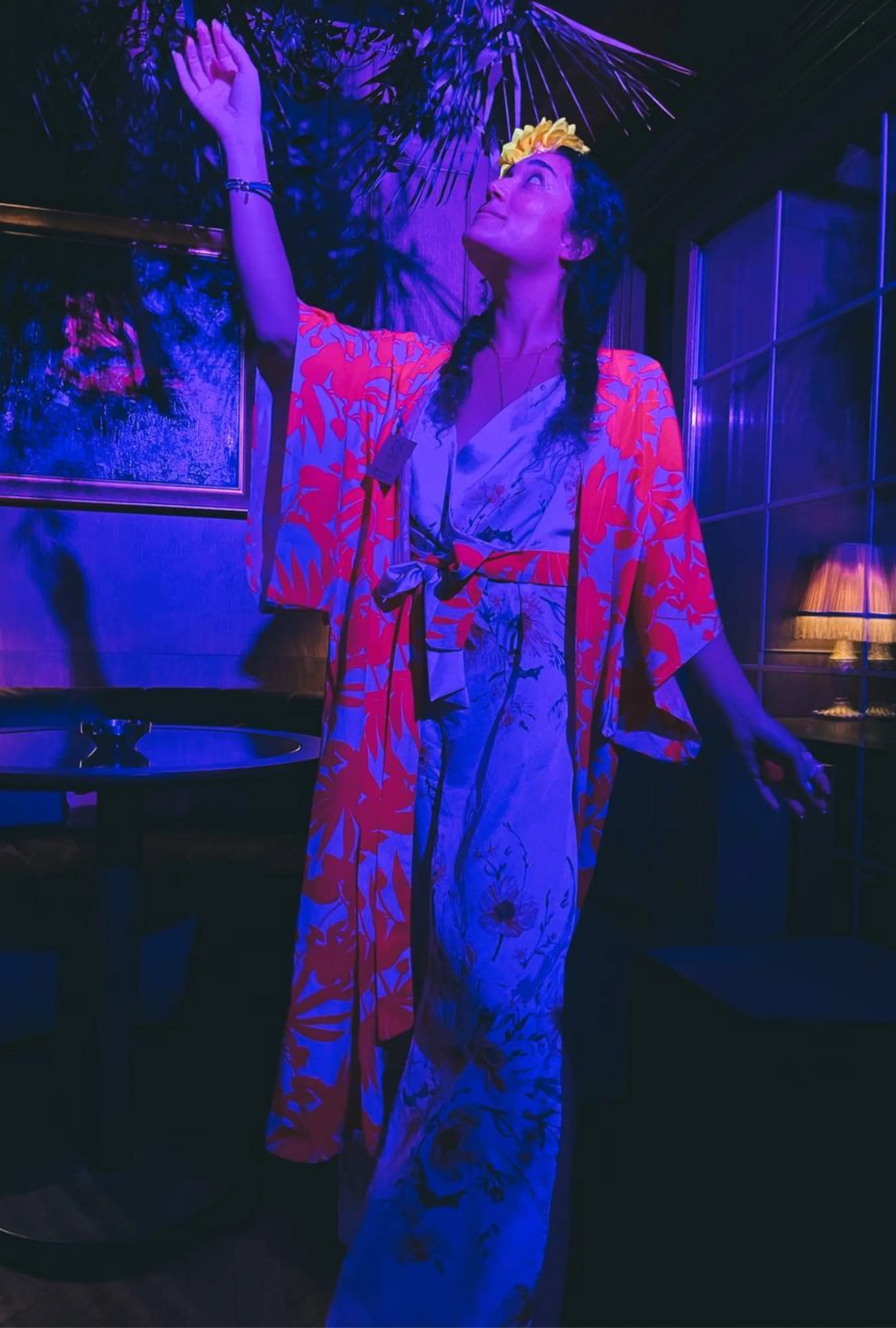 Orange Leaf Kimono