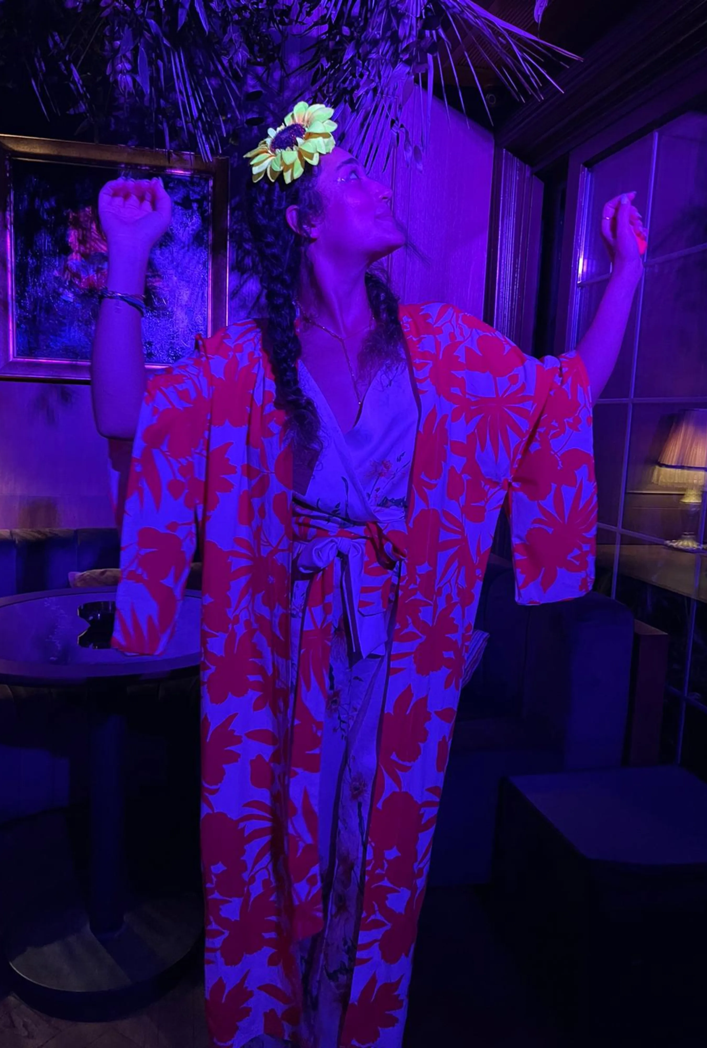 Orange Leaf Kimono